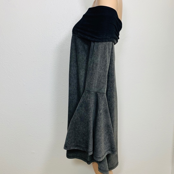 Umgee Off the Shoulder Bell Sleeve Dress Gray M - Picture 3 of 7